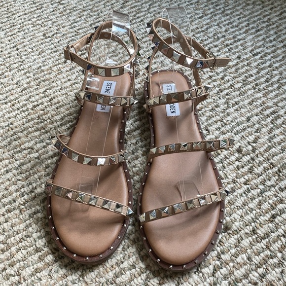 Steve Madden Travel tan sandals women’s size 8 - Picture 2 of 10